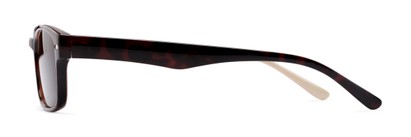 Side of The Liverpool Reading Sunglasses in Tortoise with Amber