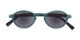 Folded of The Loft Reading Sunglasses in Blue/Tortoise with Smoke