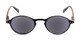Front of The Loft Reading Sunglasses in Black/Tortoise with Smoke