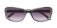 Folded of The Lorina Bifocal Reading Sunglasses in Black/Clear with Smoke