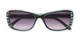 Folded of The Lorina Bifocal Reading Sunglasses in Black/Blue with Smoke