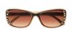 Folded of The Lorina Bifocal Reading Sunglasses in Brown/Orange with Amber