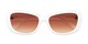 Folded of The Lorina Bifocal Reading Sunglasses in White/Clear with Amber