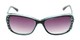 Front of The Lorina Bifocal Reading Sunglasses in Black/Blue with Smoke
