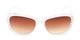 Front of The Lorina Bifocal Reading Sunglasses in White/Clear with Amber