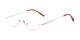 Angle of The Lynwood in Gold, Women's and Men's Round Reading Glasses