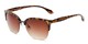 Angle of The Blondie Unmagnified Sunglasses in Tortoise with Amber, Women's Cat Eye Sunglasses