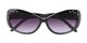 Folded of The Mable Bifocal Reading Sunglasses in Black with Smoke