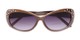 Folded of The Mable Bifocal Reading Sunglasses in Brown with Smoke