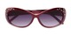 Folded of The Mable Bifocal Reading Sunglasses in Red with Smoke