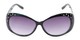 Front of The Mable Bifocal Reading Sunglasses in Black with Smoke