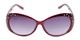 Front of The Mable Bifocal Reading Sunglasses in Red with Smoke