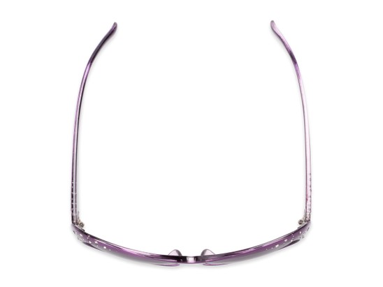 Overhead of The Mable Bifocal Reading Sunglasses in Purple with Smoke