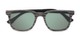 Folded of The Mack Polarized Magnetic Reading Sunglasses in Black/Grey Faux Wood with Green