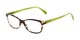 Angle of The Magda in Brown Tortoise/Green, Women's Cat Eye Reading Glasses