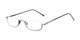 Angle of The Magnum in Matte Grey, Women's and Men's Rectangle Reading Glasses