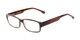 Angle of The Magnus in Dark Brown Stripe, Women's and Men's Rectangle Reading Glasses