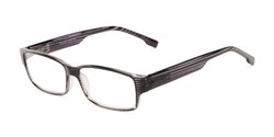 Angle of The Magnus in Grey Stripe, Women's and Men's Rectangle Reading Glasses