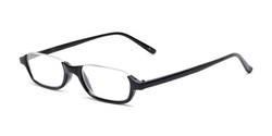 Angle of The Main Street in Black, Women's and Men's Rectangle Reading Glasses