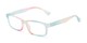 Angle of The Mango in Blue Rainbow, Women's Rectangle Reading Glasses