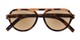 Folded of The March Reading Sunglasses in Matte Tortoise with Amber