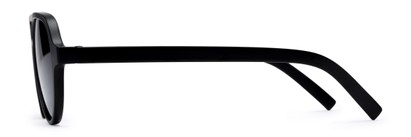 Side of The March Reading Sunglasses in Matte Black with Smoke