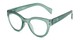 Angle of The Maren Bifocal in Dark Matte Green, Women's Cat Eye Reading Glasses