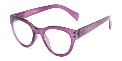 Angle of The Maren Bifocal in Matte Purple, Women's Cat Eye Reading Glasses