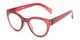 Angle of The Maren Bifocal in Dark Matte Red, Women's Cat Eye Reading Glasses