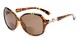 Angle of The Marigold Bifocal Reading Sunglasses in Tortoise/Gold with Amber, Women's Round Reading Sunglasses