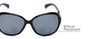 Detail of The Marigold Bifocal Reading Sunglasses in Black/Silver with Smoke