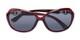 Folded of The Marigold Bifocal Reading Sunglasses in Red/Gold with Smoke