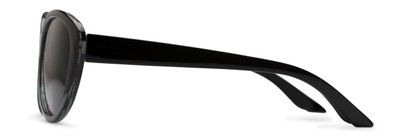Side of The Mary Reading Sunglasses in Black with Smoke