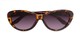 Folded of The Mary Reading Sunglasses in Brown Tortoise with Smoke