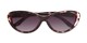 Folded of The Mary Reading Sunglasses in Pink Tortoise with Smoke