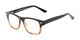 Angle of The Max - Foster Grant for Readers.com in Black/Brown Stripe Fade, Men's Retro Square Reading Glasses