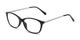 Angle of The Melon in Black/Silver, Women's Cat Eye Reading Glasses