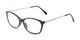 Angle of The Melon in Black/Gold, Women's Cat Eye Reading Glasses