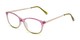 Angle of The Melon in Pink/Green, Women's Cat Eye Reading Glasses