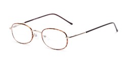 Angle of The Memphis Bifocal in Gold and Tortoise, Women's and Men's Oval Reading Glasses