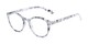 Angle of The Merlot Bifocal in Grey Tortoise, Women's and Men's Round Reading Glasses