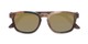 Folded of The Micah Reading Sunglasses in Brown with Gold Mirror