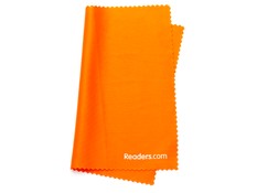 Angle of Microfiber Lens Cleaning Cloth in Orange, Women's and Men's  Cleaning Cloths
