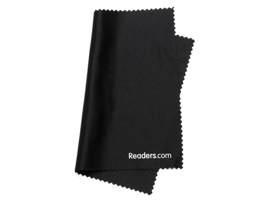 Front of Microfiber Lens Cleaning Cloth in Black