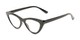 Angle of The Midnight in Black, Women's Cat Eye Reading Glasses