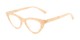 Angle of The Midnight in Tan/Gold, Women's Cat Eye Reading Glasses