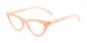 Angle of The Midnight in Blush Pink, Women's Cat Eye Reading Glasses