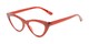 Angle of The Midnight in Burgundy Red, Women's Cat Eye Reading Glasses