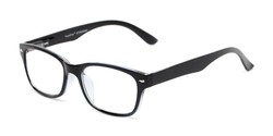 Angle of The Millard Multifocal Reader in Black, Women's and Men's Retro Square Computer Glasses