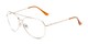 Angle of The Miller Multifocal Reader in Gold, Women's and Men's Aviator Reading Glasses